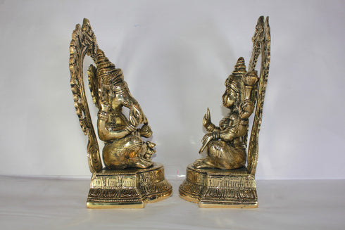 Brass Laxmi Ganesh Idol Statue 6872g